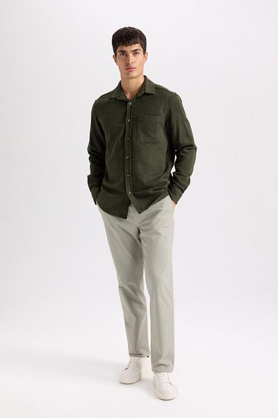 DeFacto Pantaloni din pânză chino cu picioare drepte de vară, cu croiala normală, D7349AX25SP