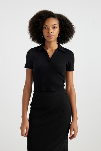 DeFacto Tricou cu mânecă scurtă, cu mânecă scurtă, cu guler polo - A0379ax23sm