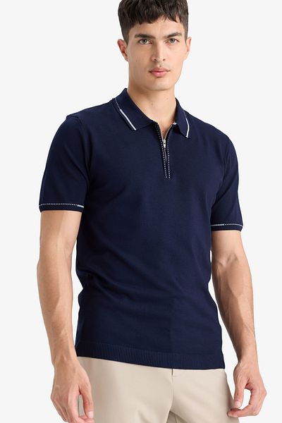 DeFacto KnitwearPoloT-shirt - Standard Fit, κοντό μανίκι D6199ax24hs