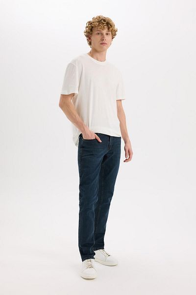 DeFacto Pedro Slim Fit Narrow Fit, talie obișnuită, pantaloni de jeans cu picioare înguste B4860ax23wn