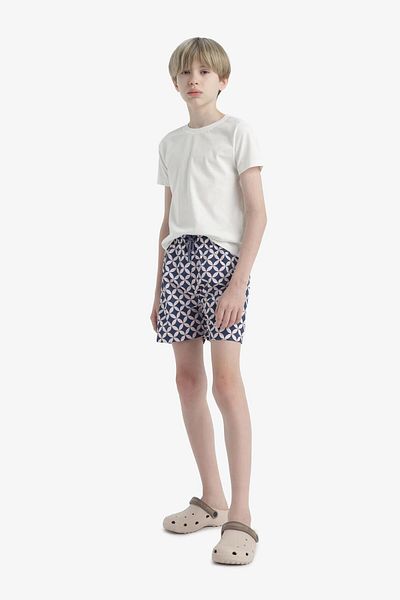 DeFacto Pantaloni scurți de baie cu model pentru băiat F5855A825HS