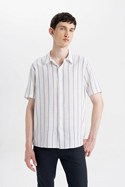 DeFacto Regular Fit Polo Yaka Kısa Kollu Gömlek Z7344az23sm