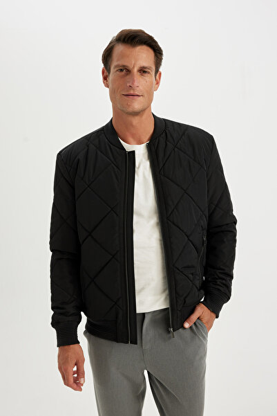 DeFacto Slim Fit College Collar Bomber Lined Coat U4114az23au