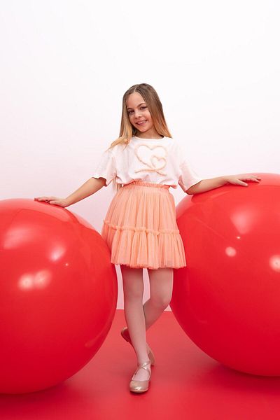 DeFacto Fusta din tul cu talie elastică pentru fete, Ziua Copilului 23 aprilie B6928a824sm