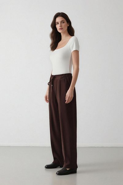 DeFacto Elastic Waist Lace-Up Jogger Pants - Straight Leg D2573Ax24Au