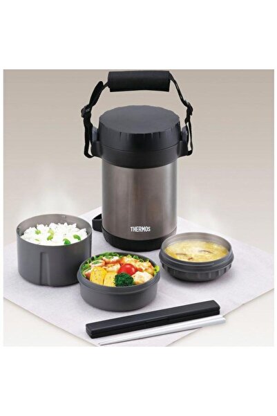 Thermos Jbg-1800 3 Compartment Food Thermos Black 1.3 Lt-197623