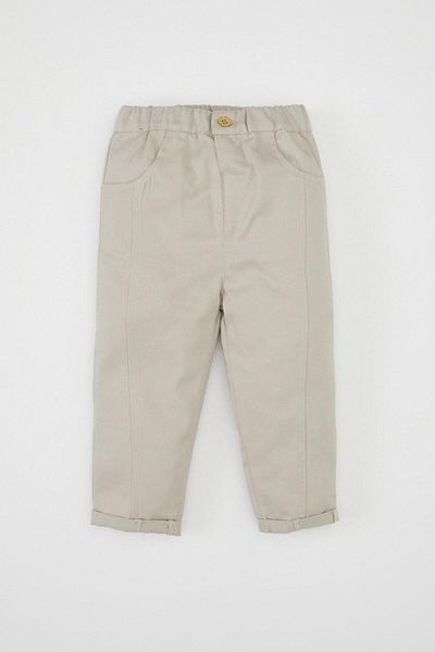 DeFacto Pantaloni din gabardină cu talie elastică pentru bebeluși A8429a523wn