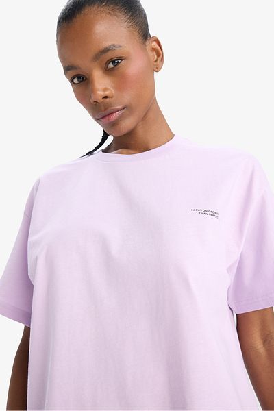 DeFacto Tricou 100% bumbac cu imprimare cu text minim