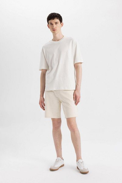 DeFacto Slim Fit Slim Fit Basic ίσιο σορτς βερμούδα με τσέπες W1105az24sm
