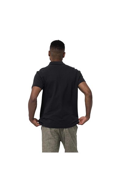Jack Wolfskin Απαραίτητο ανδρικό μπλουζάκι πόλο-1809301BLK