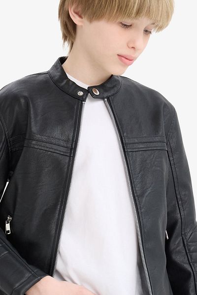 DeFacto Wasserabweisende Jacke aus Kunstleder für Jungen C4320A824AU