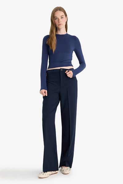 DeFacto Tricou cu mânecă lungă cu decolteu pentru ciclism D0199AX25AU