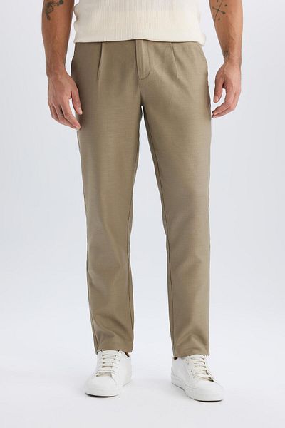 DeFacto Pantaloni din bumbac de vară cu picior drept, cu croială relaxată, cu croială relaxată D4251ax24sm