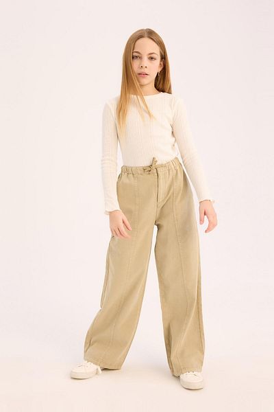 DeFacto Girl's Wide Leg Wide Leg Cotton Trousers D7609A825Sm