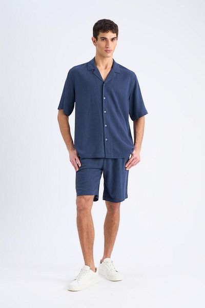 DeFacto Relax Fit Καλοκαιρινό λινό σορτς D8835AX25SM