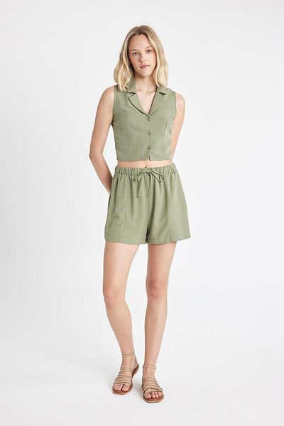 DeFacto Shorts aus Leinenmischung im Regular Fit - D0967AX24HS