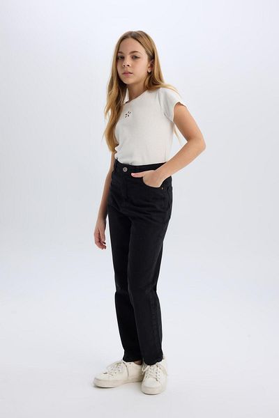 DeFacto Dívčí Mom Fit standardní džínové kalhoty D5438A824WN