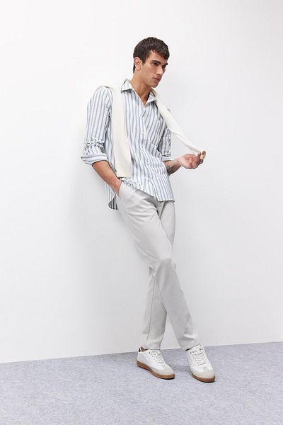 DeFacto Basic Jogger Pants - Straight Waist, Lace-Up Pocket, Straight Leg C6022Ax25Sp