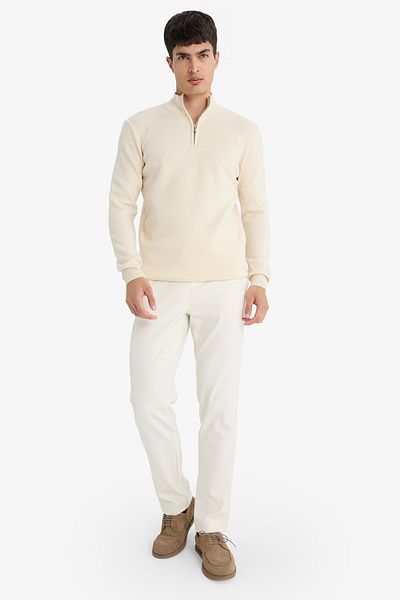 DeFacto Светр з коміром-стійкою на блискавці Basic Sweater Pullover Standard Fit A5184ax23wn