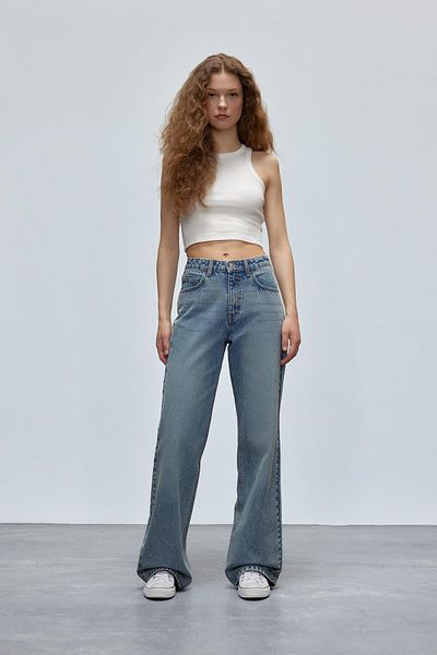 DeFacto Lange, gerade Jeanshose mit hoher Taille und weitem Bein – D7979AX25SP
