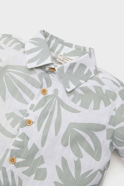 DeFacto Baby Boy Patterned Flamed Poplin Long Sleeve Shirt B9257a524sp