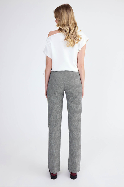 Vitrin Plaid Pattern High Waist Trousers