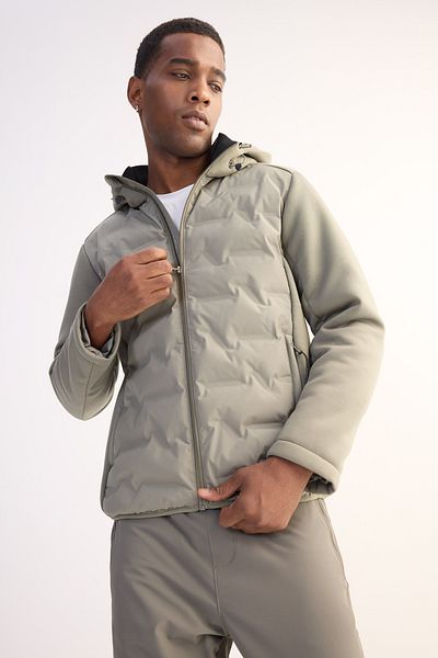 DeFacto Windproof Slim Fit Coat - Hooded, Zip Pockets B2301Ax24Sp