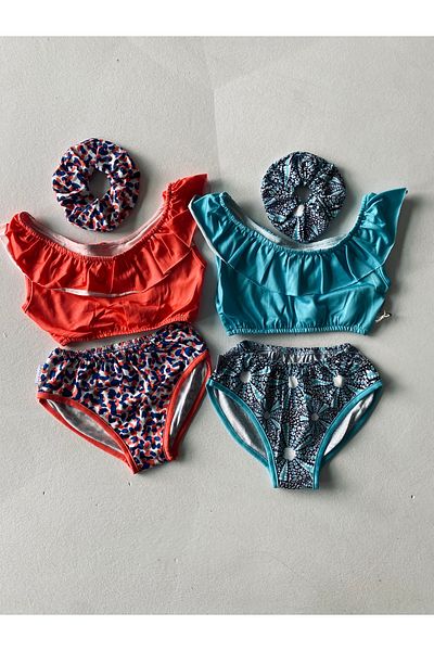 rg kidsstore Set de costume de baie cu uscare rapidă și cataramă pentru fete tinere