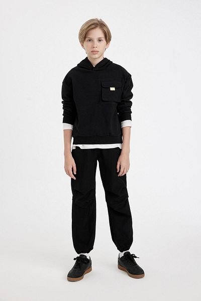DeFacto Pantaloni de jogger cu parașuta pentru băiat cu talie elastică și picioare C6616a824au