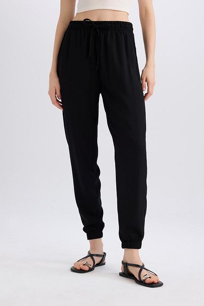 DeFacto Jogger Pocketed Regular Waist Ankle Length Viscose Trousers X0140az23sp