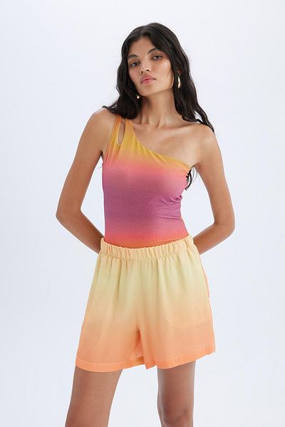 DeFacto Pantaloni scurți din satin cu talie înaltă - picior scurt C9289AX24SM