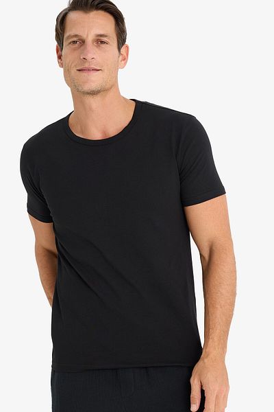DeFacto Tricot de corp de bază cu mânecă scurtă, slim fit