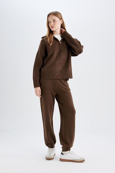 DeFacto Knitwear Jogger Pants - V4178Az24Cw with Pockets and Elastic Waist