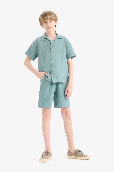 DeFacto Pantaloni scurți de muselină pentru băiat cu talie elastică Z5370A625HS