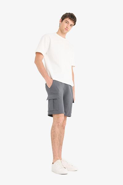 DeFacto Regular Fit Lace-Up Waist Cargo Pocket Shorts D9494Ax25Sm