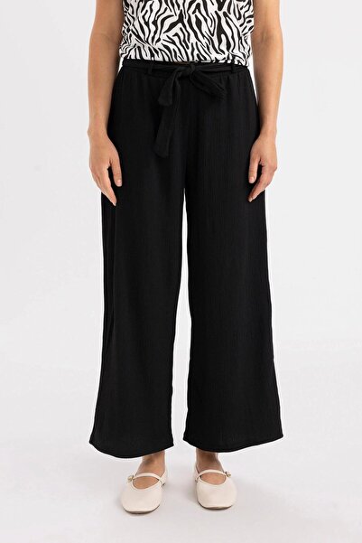 DeFacto Culotte Geniş Paça Bürümcük Kapri D2175AX24SM