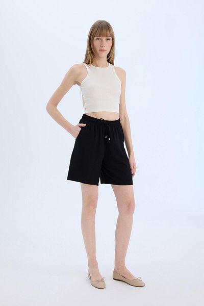 DeFacto Pantaloni scurți din viscoză cu talie înaltă I6760az23hs