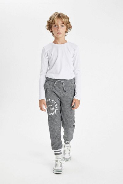 DeFacto Pantaloni de sport Jogger pentru băieți - imprimați, talie elastică, buzunare D2804a824au