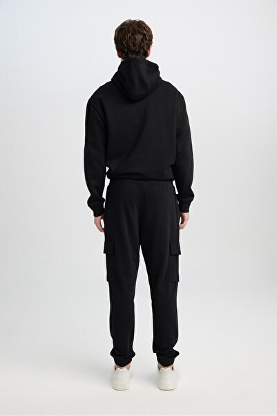 DeFacto Regular Fit Jogger Eşofman Altı Basic Düz Kargo Cepli Lastikli Paça D5252AX25SP