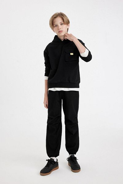 DeFacto Pantaloni de jogger cu parașuta pentru băiat cu talie elastică și picioare C6616a824au