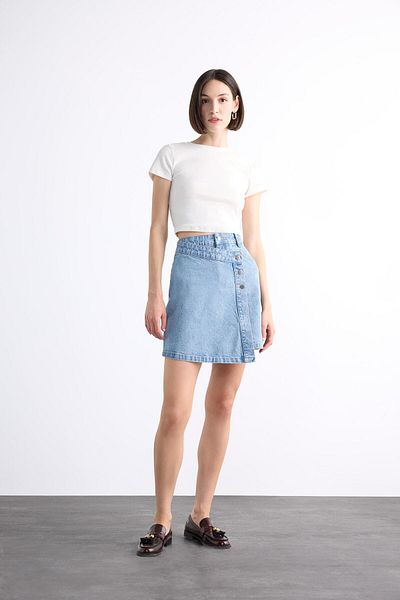 DeFacto Fusta Mini Jean F7503AX25SM