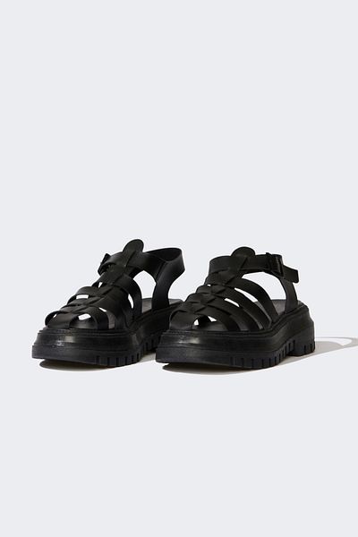 DeFacto Women's High Sole Faux Leather Sandals C3725Ax24Sm