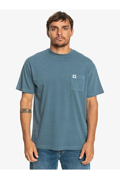Quiksilver Natural Dye Men's Blue Crew Neck T-Shirt