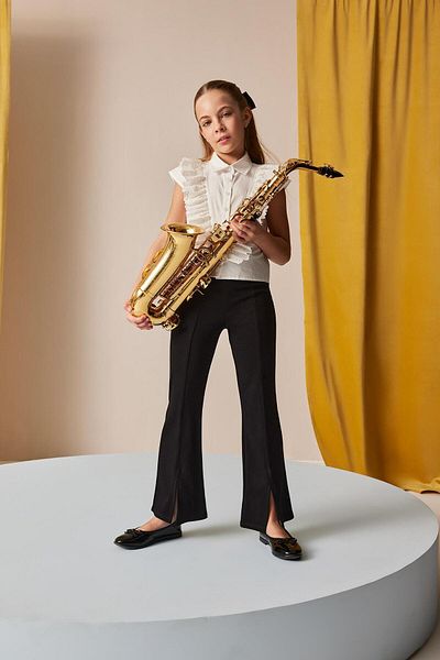 DeFacto Girl's Black Spanish Slit Leg Trousers B6893a824sm