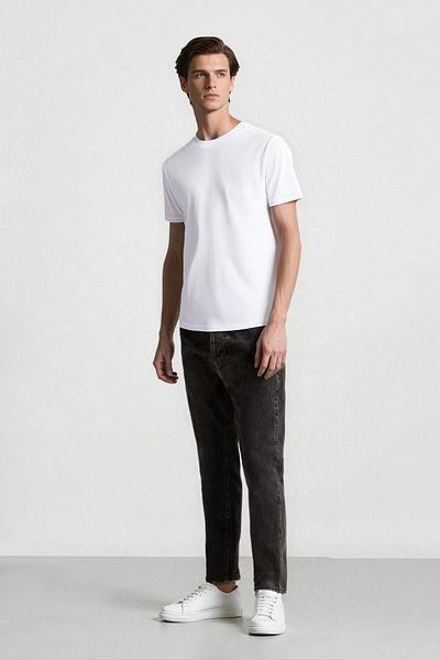 DeFacto Slim Cropped Fit Jean Παντελόνι - Slim Fit Κανονική μέση στενό πόδι D8766ax24au