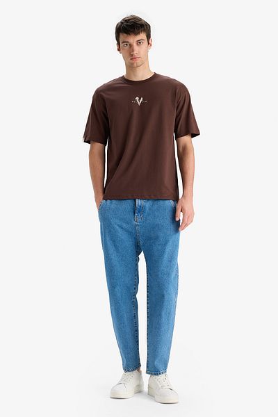 DeFacto Vikings Valhalla - Tricou cu mânecă scurtă cu decolteu triplu relaxat B5533ax24sp