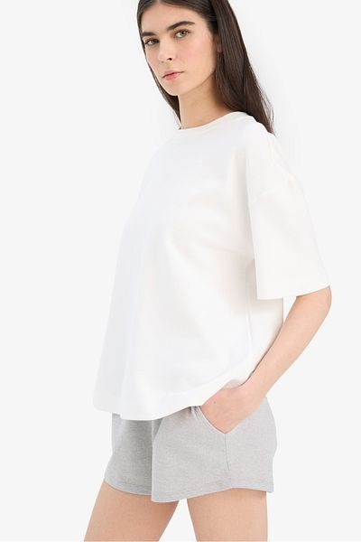DeFacto Relax Fit Crew Neck Basic Plain Short Sleeve T-Shirt C7630Ax24Au
