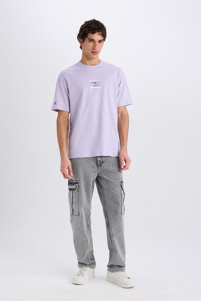 DeFacto Tricou cu mânecă scurtă, 100% bumbac, cu decolteu rotund, B8097ax24sm