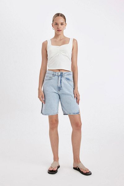 DeFacto Bermuda Jeans cu talie inalta - D4580ax24hs