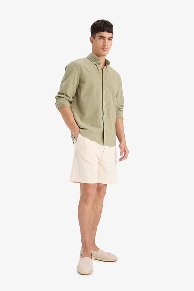 DeFacto Regular Fit Textured Bermuda Shorts E2234Ax25Sm